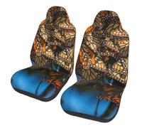 Fundas Asientos Las Mariposas Monarca Migratorias Se Aferran A Las Hojas. 2Pcs Fundas para Asiento Transpirable Juego De Protector Plazas para SUV Automóvil Hombre 52X138Cm