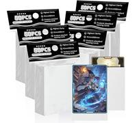 Fundas blancas mate para tarjetas MTG, 300 fundas estándar de ajuste perfecto para tarjetas de intercambio, tarjetas deportivas, tarjetas de béisbol, TCG Magic, protector de tarjetas para mini fotos