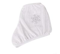 Fundas blancas para botas de patinaje sobre hielo para patines de hockey artístico, protector de zapatos de microfibra gruesa contra rozaduras y arañazos, talla S (S)