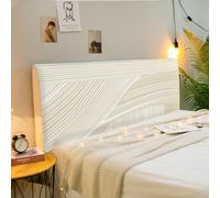 Fundas Cabeceros Patrón De Rayas Blancas Funda Cabecero Cama 150 Poliéster Cabeceiras de Cama Estirable Funda para Cabecero Lavable Funda Cabecero para Cabeceros Cama 150 (para 140-160cm)