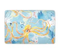 Fundas cambiadoras de acuarela con diseño de animales del océano, color azul cielo, limón, resistentes al agua, para cama, a prueba de fugas, de secado rápido, colchón para niños para mojar la cama