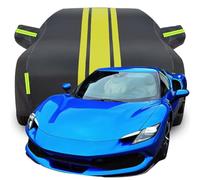Fundas Coche para Ferrari 296 GTB, Protección para Todo Clima Funda Impermeable Anti-UV Anti Rasguño Todo Clima Automóviles Cubierta,C-Black-Yellow