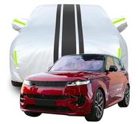 Fundas Coche para Land Rover Range Rover Sport First Edition, Protección para Todo Clima Funda Impermeable Anti-UV Anti Rasguño Todo Clima Automóviles Cubierta,B-Silver-Black