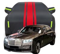 Fundas Coche para Rolls Royce Ghost, Protección para Todo Clima Funda Impermeable Anti-UV Anti Rasguño Todo Clima Automóviles Cubierta,A-Black-Red