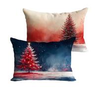 Fundas Cojin 60x80cm Naranja Quemado Funda Cojines Navidad Cojines Sofa Lino 2 Piezas Impresión de Doble cara, Cremallera Oculta, Sofá Banco Silla Balcón Dormitorio Coche Decor Otoño Printemps Y-P370