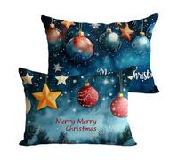 Fundas Cojin 60x80cm Turquesa Funda Cojines Navidad Cojines Sofa Lino 2 Piezas Impresión de Doble cara, Cremallera Oculta, Sofá Banco Silla Balcón Dormitorio Coche Decoración de Otoño Printemps Y-P368