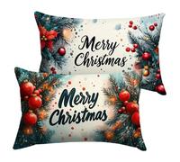 Fundas Cojin 75x40cm Brillante Funda Cojines Navidad Cojines Sofa Terciopelo 2 Piezas Impresión de Doble Cara, Cremallera Oculta, Sofá Banco Silla Balcón Dormitorio Coche Decor Otoño Printemps Y-P353