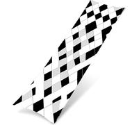 Fundas Cojín Largo 30x90 cmFunda Terciopelo Almohada CorporalCremallera Invisible,Cubierta Cojín Largo Suave Transpirable,Protector Almohada Corporal Regalos MujerBlanco Y Negro Geometría 4 K0Z-947