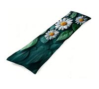 Fundas Cojines 145 x 40 cm Verde Funda de Almohada Margarita Almohada para Dormir de Lado, Lujoso Suave Terciopelo Cojines Impresión a Doble Cara Funda Almohadas Embarazada para dormir de Lado J0-581