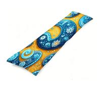 Fundas Cojines 150 x 50 cm Amarillo Funda de Almohada Abstracto Almohada para Dormir de Lado, Lujoso Terciopelo Cojines Impresión a Doble Cara Funda Almohadas Embarazada para Dormir de Lado J0-587