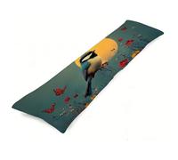 Fundas Cojines 150 x 50 cm Mariposa Funda de Almohada Pájaro Almohada para Dormir de Lado, Lujoso Suave Terciopelo Cojines Impresión a Doble Cara Funda Almohadas Embarazada para dormir de Lado J0-525