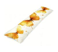 Fundas Cojines 180 x 50 cm Amarillo Funda de Almohada Mariposa Almohada para Dormir de Lado, Lujoso Terciopelo Cojines Impresión a Doble Cara Funda Almohadas Embarazada para Dormir de Lado J0-586