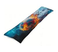 Fundas Cojines 180 x 50 cm Azul Funda de Almohada Fútbol Almohada para Dormir de Lado, Lujoso Suave Terciopelo Cojines Impresión a Doble Cara Funda Almohadas Embarazada para Dormir de Lado J0-846