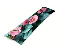 Fundas Cojines 180 x 50 cm Verde Funda de Almohada Planta Almohada para Dormir de Lado, Lujoso Suave Terciopelo Cojines Impresión a Doble Cara Funda Almohadas Embarazada para Dormir de Lado J0-579