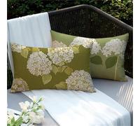 Fundas Cojines 20x40, 2 Piezas Funda Cojin Rectangulares Planta Cojines Grandes, Cojin impermeable Exterior Flores Funda Almohada con Cremallera Oculta, para Sala de Estar Sofá Banco Terraza Y2-329