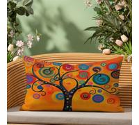 Fundas Cojines 25x45 Rectangular Cojines Vistoso Funda Cojin con Cremallera Invisible, Terciopelo Lavable Suave Transpirable para Sofa Silla Casa Cama Decorativos Regalo, Árbol de la vida, A*121