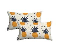 Fundas Cojines 30x50 Beige Juego de 2 Funda Almohada 30x50 cm de Terciopelo Funda Almohada con Zipper para Decoracion Hogar Fundas Cojines Fruta para Cama Sofá Dormitorio y Salón, Regalo Mujer -5141