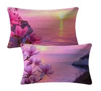 Fundas Cojines 30x50 cm Cojines Exterior Juego De 2 Funda Cojin Rosa Funda Almohada Terciopelo Doble Cara Patrón Cushion Covers para Sofá Dormitorio Cama Oficina Balcones Otoño Decorativos, Mar 2m-38