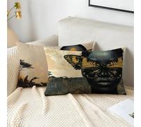 Fundas Cojines 30x50 cm Juego De 2 Cojines Exterior Retro Funda Cojin Mujer Impermeable Terciopelo Funda Almohada Doble Cara Impresión Cushion Covers para Jardín Camping Patio Terraza Coche 2s-578