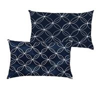 Fundas Cojines 30x50 cm Marina de guerra Cojin Rectangular Impermeable Terciopelo Abstracto Fundas para Almohadas con Cremallera Oculta, Sofá Patio Jardín Primavera Verano de Regalo, Juego de 2 1B-136