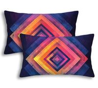 Fundas Cojines 30x50 Juego de 2 Fundas de Cojines Púrpura para Decoracion Hogar, Funda Almohada Geometría Rectangulares de Terciopelo, Funda de Almohada para Sofá Cama Salón Dormitorio Oficina -2511