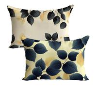 Fundas Cojines 30x50cm Crema Funda Cojin Hoja Cojines Sofa Terciopelo 2 Piezas Impresión de Doble,Cremallera Oculta,Decoración de Otoño Sofá al Aire Libre,Banco,Silla,Balcón,Dormitorio,Coche LK-1506