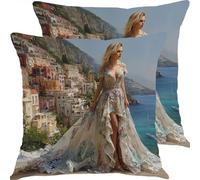 Fundas Cojines 35x35cm Belleza Sensual Juego de 2 Piezas Funda Cojin Exterior Impermeable Cojines Sofa Fundas, Almohadas Jardin Cama Cremallera Oculta de Decorativos Almohada Pillow Case X7JJ-559