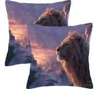 Fundas Cojines 35x35cm Juego de 2 MontañA Del LeóN Funda de Cojín Impermeable Para Exteriores Funda Sofá Cojín Decorativo Cuadrado Cojines, Para Sala Estar Cama Hogar Decoracion Cushion Covers L7JT774