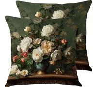 Fundas Cojines 35x35cm PeoníA Blanca Juego de 2 Piezas Funda Cojin Exterior Impermeable Cojines Sofa Fundas, Almohadas Jardin Cama Cremallera Oculta de Decorativos Almohada Pillow Case X7JJ-27