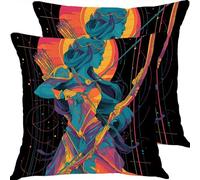 Fundas Cojines 35x35cm Sagitario De La ConstelacióN Juego de 2 Piezas Funda Cojin Exterior Impermeable Cojines Sofa Fundas, Almohadas Jardin Cama Cremallera Oculta de Decorativos Pillow Case X7JJ-926