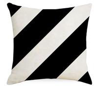 Fundas Cojines 40x40 Beige Negro Rayas Cojines Sofa Decoración Cojines Cama Lino Cojines para Sofa Hogar Dormitorio Jardín Oficina Coche Funda Cojin