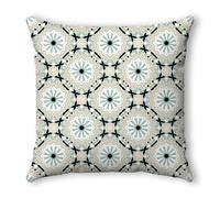 Fundas Cojines 40x40 Floral Negro Verde Cojines Cama Sofa Lino Lavable Cuadrado con Cremallera Invisible Funda Cojin para Sofa Hogar Decoración Jardín Oficina Coche