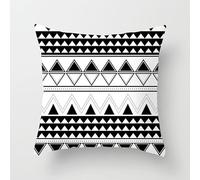 Fundas Cojines 40x40 Triángulo Negro Y Blanca Cojines Sofa Decoración Cojines Cama Lino Cojines para Sofa Hogar Dormitorio Jardín Oficina Coche Funda Cojin