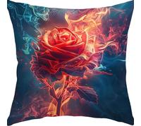 Fundas Cojines 40x40cm Funda de Cojín Impermeable Llama De Rosas Exteriores Funda Sofá Cojín Decorativo Cuadrado Cubrecojín Cojines, para Sala Estar Cama Hogar Decoracion Cushion Covers YX7RB-577
