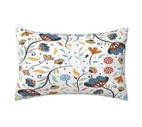 Fundas Cojines 40x60cm Funda Cojin Arte Juego de 2, Flores Fundas de Cojines Funda de Almohada, Lumbar Funda Cojine Sofa Rectangular Cojines Decorativos para Coche Silla Dormitorio Decoracion,T27
