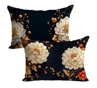 Fundas Cojines 40x65cm Marina De Guerra Funda Cojin Retro Cojines Sofa Terciopelo 2 Piezas Impresión de Doble,Cremallera Oculta,Decoración Otoño Sofá Aire Libre,Banco,Balcón,Dormitorio,Coche LK-1524