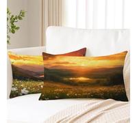 Fundas Cojines 40x70 cm Juego De 2 Cojines Exterior Otoño Funda Cojin Idílico Impermeable Lino Funda Almohada Doble Cara Impresión Cushion Covers para Jardín Camping Patio Terraza Coche 2s-444