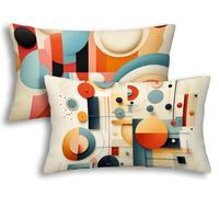 Fundas Cojines 40x80 Color para Decoracion Hogar, Juego de 2 Funda Almohada Geometría Rectangular de Terciopelo con Zipper, Fundas Cojines Rectangular para Cama Sofá Dormitorio y Salón, Regalo -7893