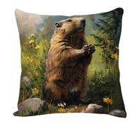 Fundas Cojines 45X45 Animales Marrones Funda Almohada Elegantes para Cojines Decorativos Decorativa Ideal para Sofá Dormitorio Sofá Silla