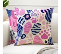 Fundas Cojines 45x45 Cojines Exterior Animal Juego de 2 Impermea Lino Estampado Lila Fundas de Almohada Decorativa Boho Cojín Cubierta para Cuadros Decoracion Salon Modernos, Dormitorio, Sofá, G6-951