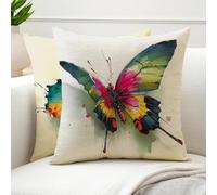 Fundas Cojines 45x45 Cojines Exterior Color Juego de 2 Impermea Terciopelo Estampado Mariposa Fundas de Almohada Decorativa Boho Cojín Cubierta para Decoracion Salon, Dormitorio, Sofá, Silla G6-917