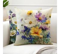 Fundas Cojines 45x45 Cojines Exterior Púrpura Juego de 2 Impermea Terciopelo Estampado Flor Fundas de Almohada Decorativa Boho Cojín Cubierta para Decoracion Salon, Dormitorio, Sofá, Silla,Cama G6-869