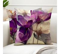 Fundas Cojines 45x45 Cojines Exterior Púrpura Juego de 2 Impermea Terciopelo Estampado Flor Fundas de Almohada Decorativa Boho Cojín Cubierta para Decoracion Salon, Dormitorio, Sofá, Silla,Cama G6-903