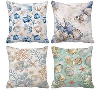 Fundas Cojines 45x45 Verde salvia Juego de 4 Funda Cojin Caparazón Cojines Exterior Lino Cushion Covers para Sala de Estar Dormitorio Sofá Primavera Verano Exterior Patio Jardín Decoración r19-9
