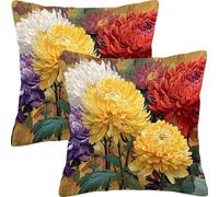 Fundas Cojines 45x45cm Juego de 2 Color del Flor Funda de Cojín Impermeable para Exteriores Funda Sofá Cojín Decorativo Cuadrado Cojines, para Cama Hogar Decoracion Cushion Covers L7JT-435