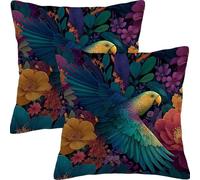 Fundas Cojines 45x45cm Juego de 2 Flores Coloridas Funda de Cojín Impermeable Para Exteriores Funda Sofá Cojín Decorativo Cuadrado Cojines, Para Sala Estar Cama Hogar Decoracion Cushion Covers L7JT163