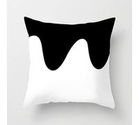 Fundas Cojines 50x50 Blanca Y Negro Cojines Sofa Decoración Cojines Cama Lino Cojines para Sofa Hogar Dormitorio Jardín Oficina Coche Funda Cojin