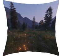 Fundas Cojines 50x50cm Funda de Cojín Impermeable Bosque De LuciéRnagas Exteriores Sofá Cojín Decorativo Cuadrado Cubrecojín Cojines, para Sala Estar Cama Hogar Decoracion Cushion Covers YX7RB-833