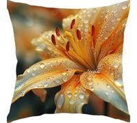 Fundas Cojines 50x50cm Funda de Cojín Impermeable Gotas De Agua De Lirio Exteriores Sofá Cojín Decorativo Cuadrado Cubrecojín Cojines, para Sala Estar Cama Hogar Decoracion Cushion Covers YX7RB-33