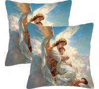 Fundas Cojines 50x50cm Juego de 2 Cielo áNgel Funda de Cojín Impermeable para Exteriores Funda Sofá Cojín Decorativo Cuadrado Cojines, para Sala Estar Cama Hogar Decoracion Cushion Covers L7JT-856